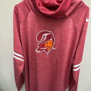 Red Nike Tamp Bay Buccaneers Women’s Cowl Neck Retro style Sweatshirt